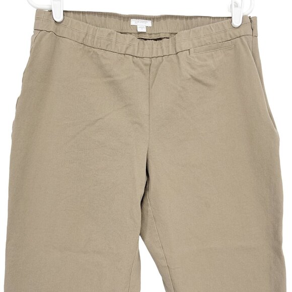 J. Jill Women's Ankle Pants Size 16 Elastic Waist Zip Side Stretch Light Brown - Picture 3 of 11